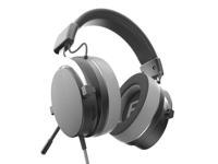 Dark Project ONE VEXO bedrade gamingheadset (grijs) - over-ear hoofdtelefoon, 3,5 mm audio-aansluiting, omnidirectionele microfoon, metalen frame (compatibel met pc, PlayStation, XBOX, Nintendo, Meta - thumbnail