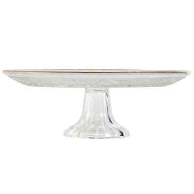 Eetbord Home ESPRIT Transparant Gouden Kristal 23 x 23 x 8 cm