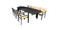 Diningset ancona 11-delig tuinmeubel Oosterik Home - Oosterik home - thumbnail