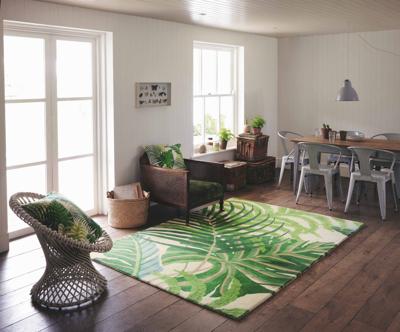 Sanderson - Manila Green 46407 - 140x200 cm Vloerkleed
