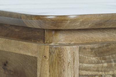 Hoofdtafel DKD Home Decor 116 x 60 x 46 cm Metaal Aluminium Mangohout