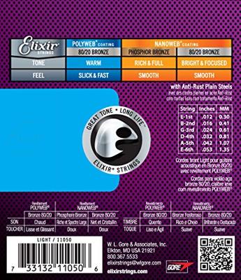 Elixir Strings 11150 snaar voor muziekinstrumenten Gitaar Akoestisch 12 stuk(s)