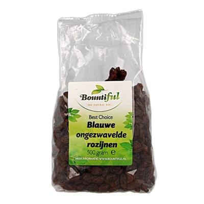 Bountiful Rozijnen blauw ongezwaveld 500 Gram Bountiful Rozijnen blauw ongezwaveld 500 Gram