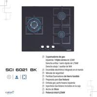 Gaskookplaat Cata 08068405 60 cm - thumbnail