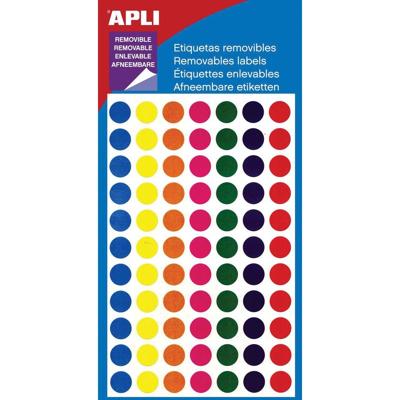 Apli verwijderbare etiketten cirkel 8 mm (b x h), 308 stuks