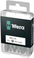 Wera 851/1 Z DIY SiS 05072401001 Kruis-bit PH 2 Gereedschapsstaal Gelegeerd, Taai D 6.3 10 stuk(s) - thumbnail