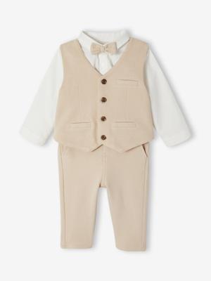 4-delige babyset jongens ceremonie beige 4-delige babyset jongens ceremonie beige