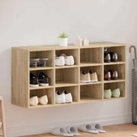 Schoenenkast Sonoma eiken 103 x 30 x 51 cm Bewerkt hout - thumbnail
