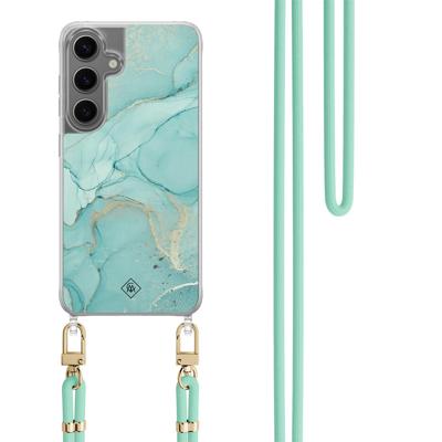 Samsung Galaxy S24 Plus hoesje met mint koord - Touch of mint