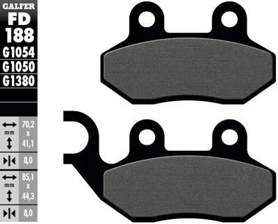 GALFER bremsbelag "fd188" brake pad fd188 g1050 organic scooter
