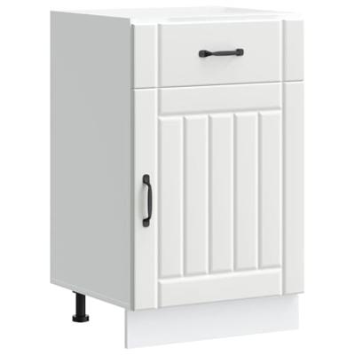 Keuken onderkast Lucca bewerkt hout wit Keuken onderkast Lucca bewerkt hout wit