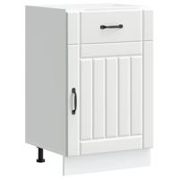 Keuken onderkast Lucca bewerkt hout wit - thumbnail