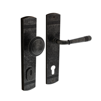 Intersteel voordeurbeslag Helena PC92mm met kerntrekbeveiliging - oud grijs - thumbnail