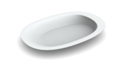 Henro bord | Ovaal bord met opstaande rand | Afmeting 28 x 20 cm | Met anti-slip dopjes | Aangepaste borden | PR65553 Henro bord | Ovaal bord met opstaande rand | Afmeting 28 x 20 cm | Met anti-slip dopjes | Aangepaste borden | PR65553