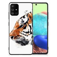 Kleurrijke Telefoonhoesje Samsung Galaxy A71 Watercolor Tiger - thumbnail