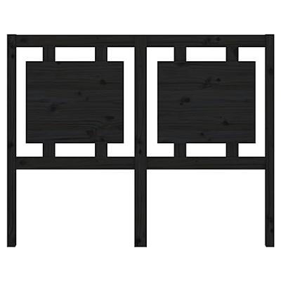 Hoofdbord 125,5x4x100 cm massief grenenhout zwart