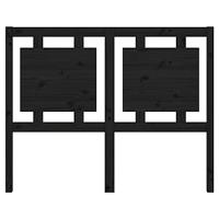 Hoofdbord 125,5x4x100 cm massief grenenhout zwart - thumbnail