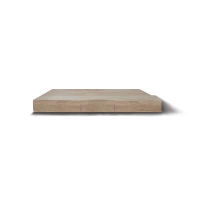 Wastafelblad Gliss Design Massief Hout Rechte Afwerking 80 cm Olie Wit