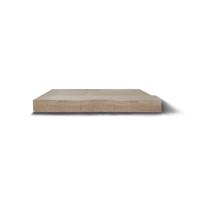 Wastafelblad Gliss Design Massief Hout Rechte Afwerking 80 cm Olie Wit - thumbnail