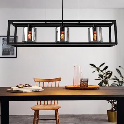 Eglo Hanglamp Brisling staal zwart /glas gestoomd zwart-transparant