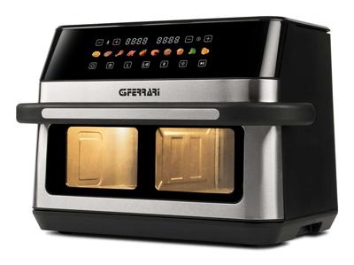 G3 Ferrari G10223 friteuse Dubbel 12 l Vrijstaand 2200 W Heteluchtfriteuse Zwart, Roestvrijstaal