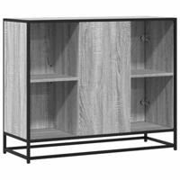 Dressoir 92x35x76 cm bewerkt hout grijs sonoma eikenkleurig - thumbnail