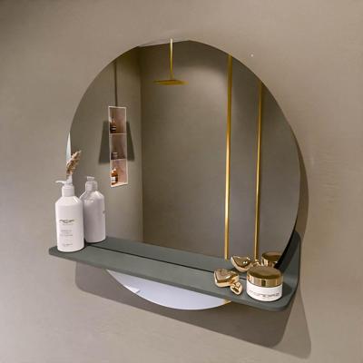 MONDIAZ SPOT spiegel rond 60cm met Spiegelplanchet kleur Smoke.