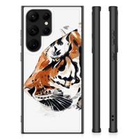 Kleurrijke Telefoonhoesje Samsung Galaxy S23 Ultra Watercolor Tiger - thumbnail