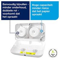 Toiletpapierdispenser tork t7 coreless medium wit - thumbnail