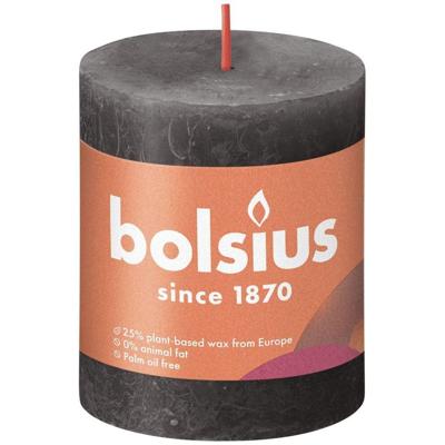 Bolsius Rustiek kaars 80/68 grijs Bolsius Rustiek kaars 80/68 grijs
