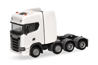 Herpa 308601-004 H0 Vrachtwagen Scania CS20 hoogdak zwaarbelaste trekmachine 4-assige (8x4), wit - thumbnail