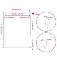 Rolgordijn verduisterend 90x150cm stofbreedte 85,7 cm polyester - thumbnail