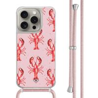 iPhone 15 Pro hoesje met rosegoud koord - Lobster - thumbnail