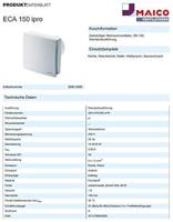 Maico Ventilatoren ECA 150 ipro Ventilator voor kleine ruimtes 230 V - thumbnail