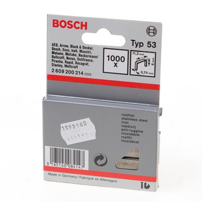 Bosch Accessories 2609200214 Nieten met fijn draad Type 53 1000 stuk(s) Afm. (l x b) 6 mm x 11.4 mm