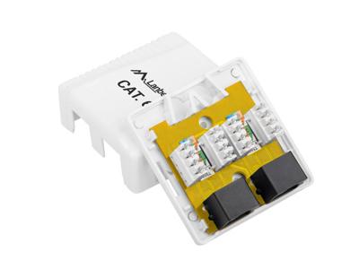 Connector RJ45 Categorie 6 UTP Lanberg OU6-0002-W Wit