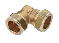 Bonfix knelkoppeling - Kniekoppeling - 15x15mm - Messing - thumbnail