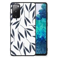 Samsung Galaxy S20 FE Bloemen Hoesje Leaves Blue - thumbnail