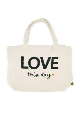 Zusss Shopper Love This Day Ecru Zusss Shopper Love This Day Ecru