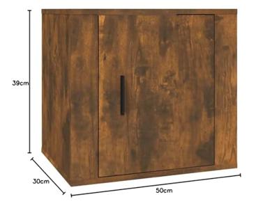 Nachtkastjes 2 st 50x39x47 cm gerookt eikenkleurig