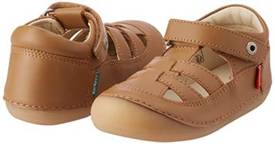 Leren baby sandalen Sushy Originel Softers KICKERS® karamel
