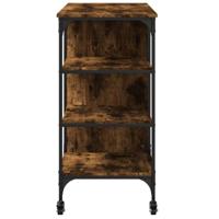 Keukentrolley 100x45x89,5 cm bewerkt hout gerookt eikenkleurig - thumbnail