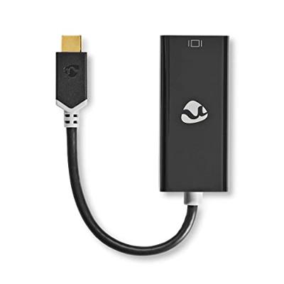 USB-Adapter | USB 3.2 Gen 1 | USB Type-C Male | Mini DisplayPort | 0.20 m | Rond | Verguld | PVC | Antraciet | Window Box