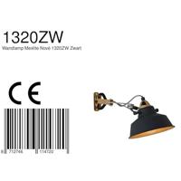 Steinhauer WandlampMexlite zwart met goud - 1320ZW - thumbnail