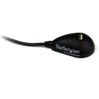 StarTech.com USB 2.0 verlengkabel 1,5m met dockingstation, USB-A verlengkabel stekker op bus met voet in zwart - thumbnail
