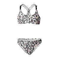 Brunotti crop bikini Coralina JR met panterprint roze/creme/groen - thumbnail