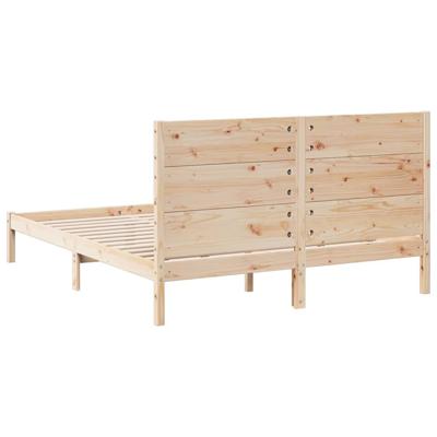 Bedframe extra lang zonder matras massief hout 160x220 cm
