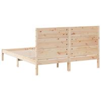 Bedframe extra lang zonder matras massief hout 160x220 cm - thumbnail