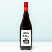 Wijnfles Drank je wel voor alles - Rood (Merlot) - thumbnail