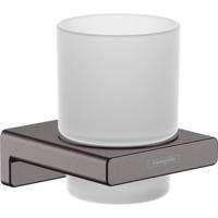 Hansgrohe AddStoris tandenborstelhouder 8,1x9,1x9,4cm brushed black chroom - thumbnail